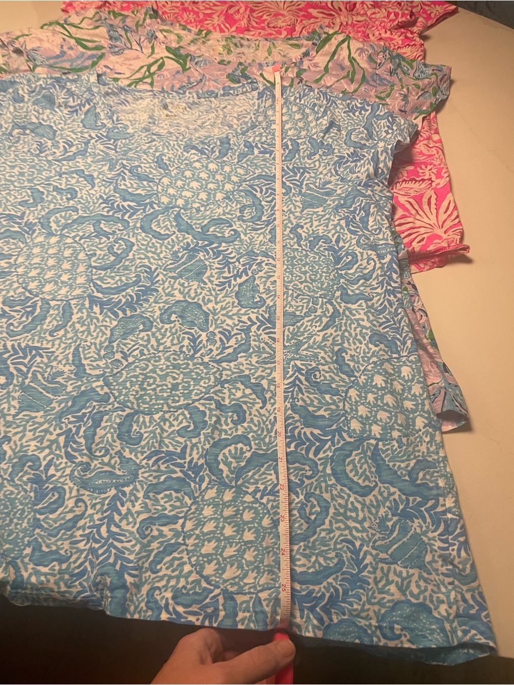 Lilly Pulitzer Etta Scoop neck 100% cotton tee’s ALL 3! Beach Resort Preppy - Picture 8 of 12